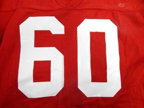 1980-as évek 1990-es évek Elején a San Francisco 49ers 60 Játékban Használt Piros Mez 46 760 - Aláíratlan NFL Játék Használt