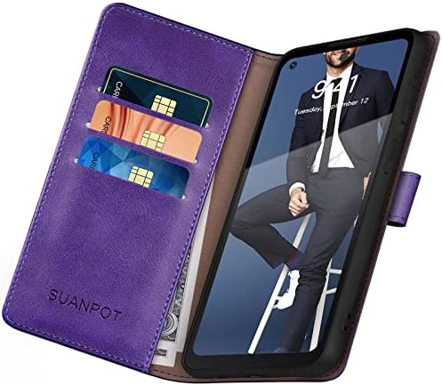 SUANPOT a Motorola（Moto G Hatalom 2022） Tárca esetben 【RFID-Blokkoló】 Hitelkártya Birtokos, Folio Flip Book PU Bőr Telefon
