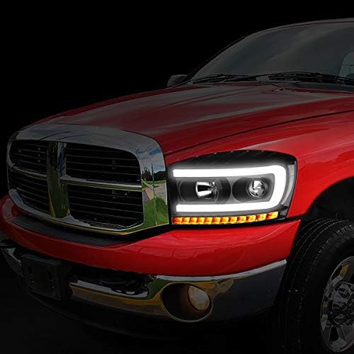 DRL LED Soros Jelet Fekete Világos Sarok Vetítő Fényszórók+Szerszám Készlet Kompatibilis a Dodge Ram Teherautó 06-09