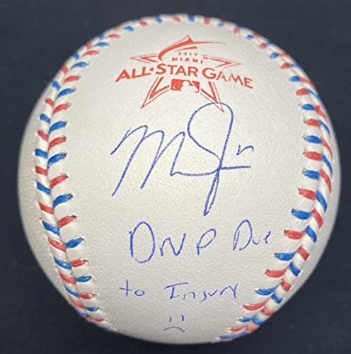 Mike Pisztráng DNP Sérülés Miatt :(Aláírt 2017 All Star Game Logó Baseball, MLB Holo - Dedikált Baseball