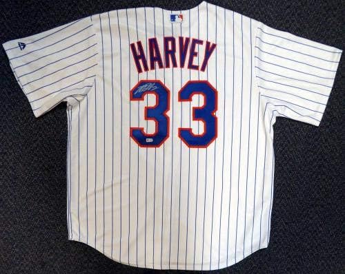 New York Mets Matt Harvey Dedikált Fehér Fenséges Jersey Méret XL MLB Holo HZ302123 - Dedikált MLB Mezek