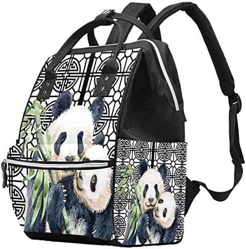 GUEROTKR Utazási Hátizsák, Pelenka táska, Hátizsák Táskában, Panda Aranyos Chinoiserie Minta