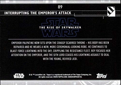 2020 Topps Star Wars A Rise of Skywalker Sorozat 289 Félbe a Császár Támadás REY Trading Card
