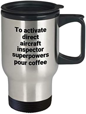 Közvetlen Légi Jármű Felügyelő Utazási Bögre Vicces, Szarkasztikus Rozsdamentes Acél Újdonság Szuperhatalom Kávé, Pohár Ajándék