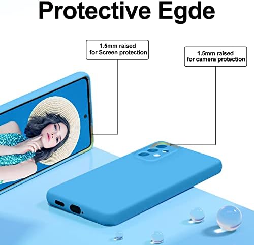 Gueen Kompatibilis a Samsung Galaxy A53 5G az Esetben, Premium Folyékony Szilikon, a [Kamera Védelem] [Puha Anti-Semmiből