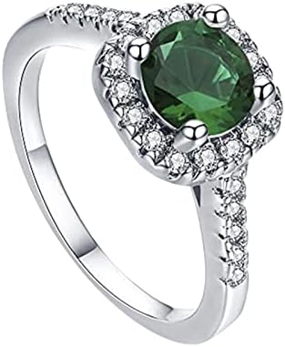 2023 Új Ajándék Ékszerek Luxus Vágott Fehér Gyűrű Esküvő, Eljegyzés, Kő, Kézi Készítésű Gyűrű, Férfi Divat (Zöld, 10)