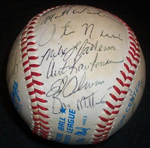 1983 Columbus Clippers Csapat Aláírt Autogramot OAL MacPhail Baseball Mattingly SZÖVETSÉG - Dedikált Baseball