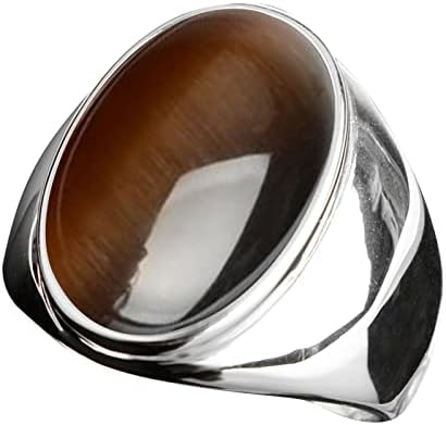 2023 Új Rozsdamentes Acél Mesterséges Macska Szeme, Kőből Készült Titán-Acél Gyűrű Női Évfordulós Gyűrű (X, 12)