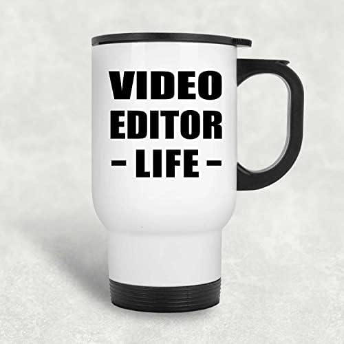 Designsify Videó Szerkesztő Élet, Fehér Bögre 14oz Rozsdamentes Acél Szigetelt Dobon, Ajándékok Születésnapi Évforduló, Karácsony