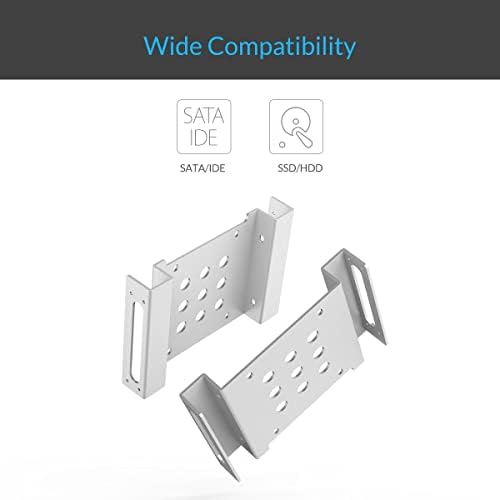 ORICO Alumínium 5.25 Inch 2,5 vagy 3,5 Hüvelykes Bay Adapter Belső Merevlemez-Meghajtót rögzítő Készlet Csavarokkal pedig