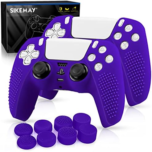 SIKEMAY [2 Csomag] PS5 Vezérlő Bőr, Anti-Slip Sűrűsödik Szilikon Védő tok Tökéletesen Kompatibilis a Playstation 5 Dualsense