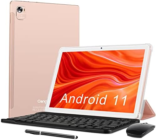 Oangcc Android 11 Tablet 10 Hüvelykes, 2 az 1-ben Tabletta 4GB RAM, 64 GB ROM (MAX 128G) Dual Kamera, Számítógép, Tablet