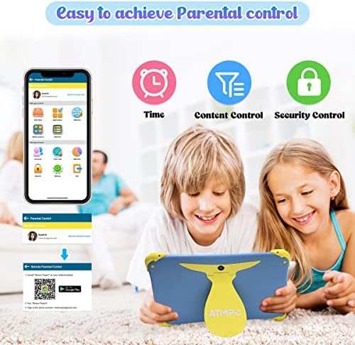 ATMPC Gyerekek Tablet 8 hüvelykes, Android 11 Tablet Gyerekeknek, 32 GB ROM, 2GB RAM, WiFi, 4000 mAh-s, a Google Szolgáltatások