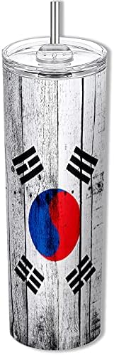 ExpressItBest 20oz Sovány Dobon a Zászló, Dél-Korea (koreai) - Foci Design