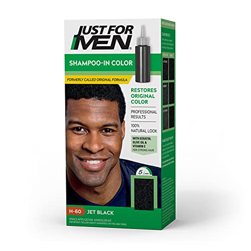 Csak A Férfiak Sampon-Színű, Férfi hajfesték E-Vitaminnal Erősebb Haj - Jet Fekete, m-60, 1 Csomag (Korábban Eredeti Formulát)