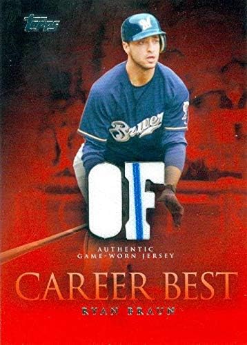 Ryan Braun játékos kopott jersey-i javítás baseball kártya (Milwaukee Brewers) 2009 Topps Karrierje Legjobb CBR-RB - MLB
