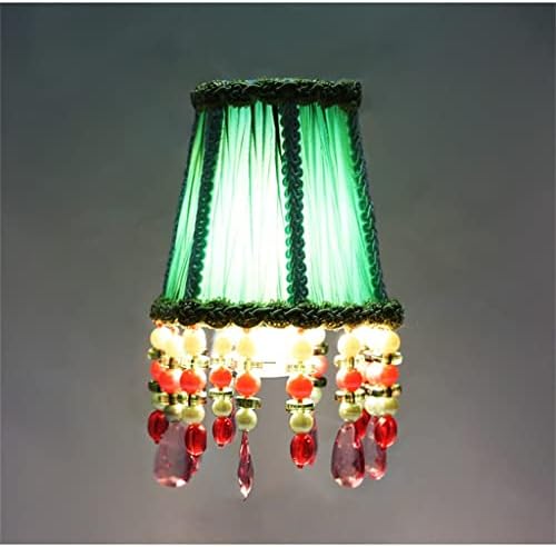 WYKDD Európai dekoratív, kézzel készült lámpaernyő bohém stílusú nappali, hálószoba szövet lámpabúra