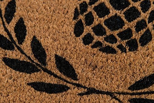 Erin Gates által Momeni Park Ananász, Fekete, Kézzel Szőtt Természeti Kókuszrost Lábtörlő 1'6 X 2'6