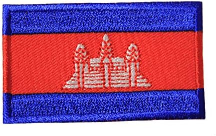Kambodzsa Ország Zászlós Kis Vas a Patch Címer Jelvény 1,5 X 2.5 Cm Új