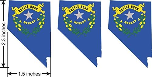 StickerTalk Meghalni Vágott Nevada Zászló Vinyl Matricák, 1 Lap 3 Matricák, 1,5 hüvelyk által 2.3 cm