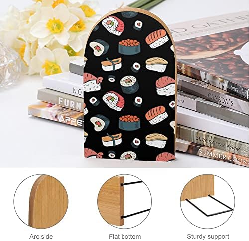 A japán Sushi Könyv Véget ér a Polcok Fából készült Könyvtámasz tartó Nehéz Könyvek Elválasztó Modern Dekoratív 1 Pár