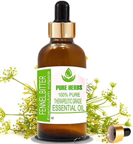Tiszta Gyógynövények, Keserű Édeskömény (Foeniculum vulgare) Pure & Natural Therapeautic Minőségű illóolaj Cseppentő 50ml