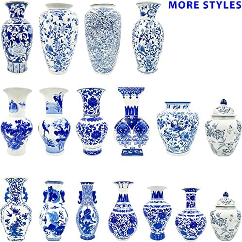 Jingdezhen Kék-Fehér Porcelán, Nyolcszögletű Általános Jar, Kézzel festett, Kék-Fehér Porcelán Tégely, Tároló Edény, Kézzel