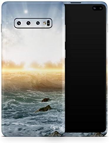 Design Skinz Fenséges Ég, csapkodó Hullámok Vinyl Matrica Wrap Cover Kompatibilis a Samsung Galaxy S10 Plusz (Képernyő Vágja