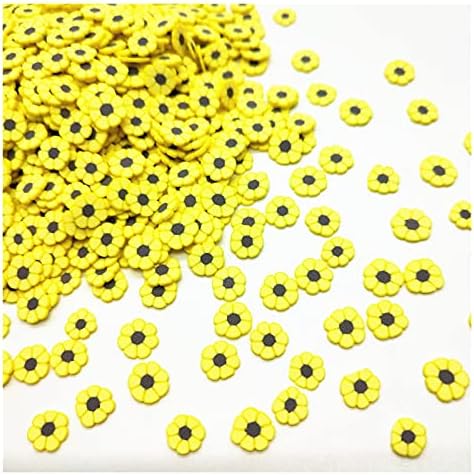 SHUKELE NIANTU109 20g/sok Sárga Daisy Polimer Agyag a Szelet, a DIY Kézműves Kis Aranyos 5mm Virág Műanyag klei Sár Részecskék