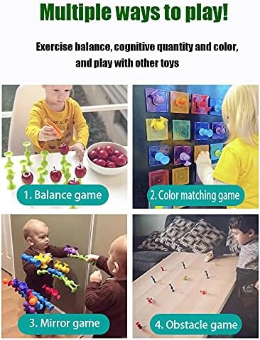 OUCJIED Válogatás & Egymásra Játékok|Szívó Játékok Starter Set|Óvodai Épület Kisgyermek Játékok Szett|Szívó Játékok Gyerekeknek|tapadókorong