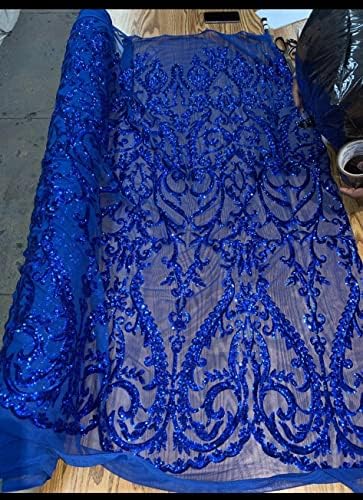 Esmeralda Royal Kék Flitterekkel a Háló Csipke Anyagból, A gyár által - 10102