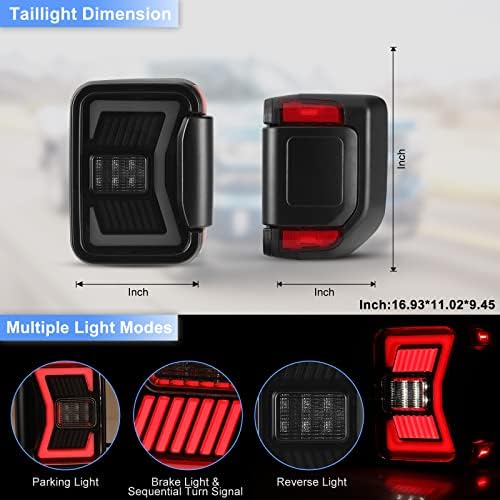 ROXX LED-Szekvenciális hátsó Lámpák a 2019 2020 2021 2022 Jeep Gladiátor JT, hátsó Lámpák Szerelvény Csere 19-22 Jeep Gladiátor