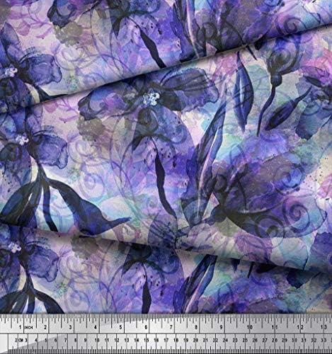 Soimoi Pamut Jersey Anyagból Virágos & Textúra Nyomtatási Anyag A gyár által 58 cm Széles
