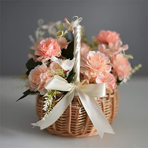 ZHUHW Fonott Szőtt Virág köztes ömlesztettáru-tartály Esküvői Virág Lány Kosarak, az Otthon Kert Dekoráció (Szín : Onecolor,