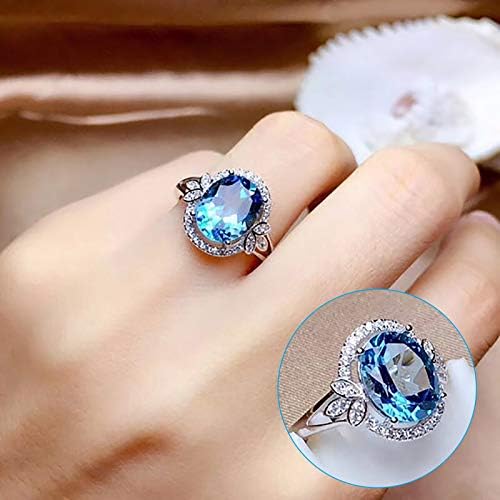 Réz Gyűrű Gyűrű Gyűrű Vintage Cirkon 610 Kék Méret Női Gyűrű Női Gyűrű Méret 8