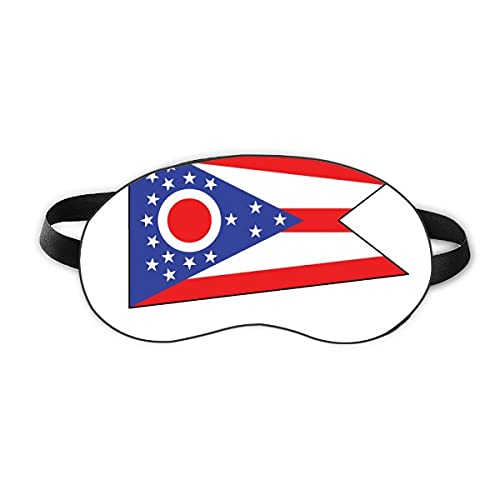 Amerikai Állami Zászló Kontúr Ohio Aludni Szem Pajzs Puha Este Kendőt Árnyékba Borító