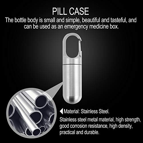 DOITOOL Doboz Mini Olaj, Kiegészítők, Gyógyszerek Szervező Konténer Gyógyszer Gyűjtemény Rozsdamentes Tabletta Haza Esetben-Vitamin