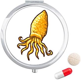 Sárga Octopus Tengeri Élet Minta Tabletta Esetben Zsebében Gyógyszer Tároló Doboz, Tartály Adagoló