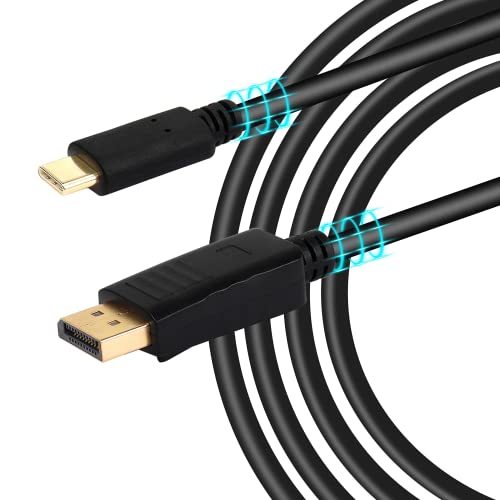 XMSJSIY USB-C DP/DisplayPort Adapter Kábel 4K-s,C-Típusú Férfi-DP 1.2 Férfi Átalakító 4K@60Hz /2K@144/165Hz, Kompatibilis