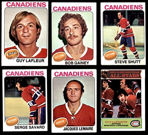 1975-76 Topps Montreal Canadiens Közelében Csapat készen áll Montreal Canadiens (Set) GD+ Canadiens