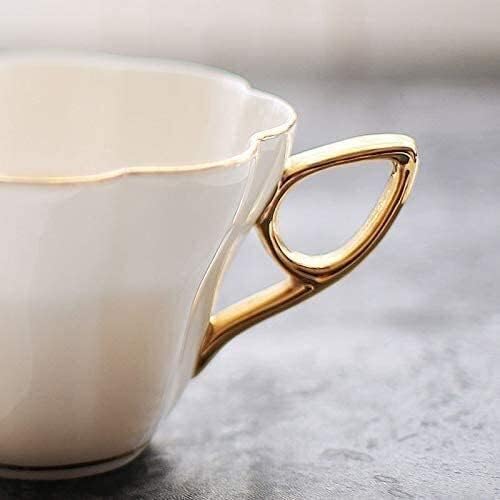 A Csésze Teát a Csészét Meghatározott Bögre stape Csészealj Arany Kerámia Virág Teáscsésze Délutáni Tea Szett angol Fekete