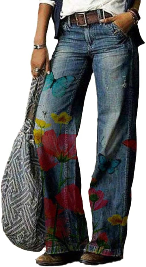 UKTZFBCTW Nadrág Tavaszi Ruhák Nőknek Ruházat Nyomtatás Etnikai Stílus Streetwear Alkalmi Őszi Elegáns Bastet 2A XL