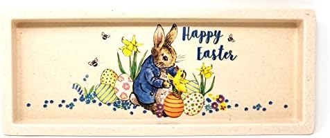 Boldog Húsvéti Peter Rabbit Dekoratív Tálca (5.75 Cm X 14 Hüvelyk)