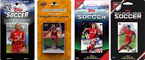 C&I Műtárgy MLS Toronto FC Férfi 4 Különböző Engedélyezett Trading Card Csapat Szett, Fehér