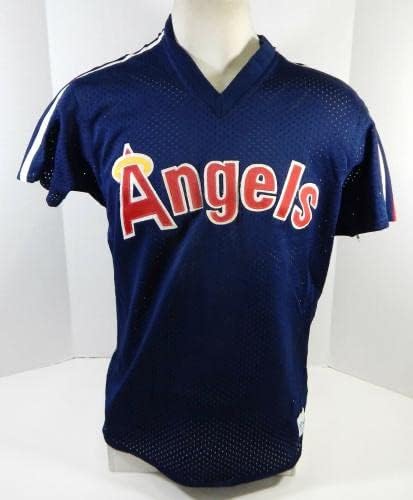 1983-90 Kaliforniai Angyalok 36 Játék Használt, Kék Mez gyakorlást XL DP21616 - Játék Használt MLB Mezek