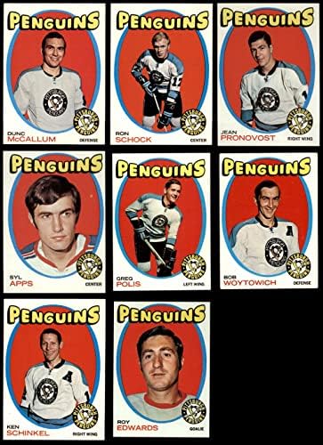 1971-72 Topps Pittsburgh Penguins Csapata Meghatározott Pittsburgh Penguins (Set) EX/MT+ Pingvinek