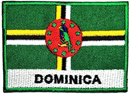 Kleenplus 2db. 1.7X2.6 HÜVELYK. Dominica Zászló Javítás Ország Zászló Jelkép Egységes Varrni Vas A Foltok, Divat Kiegészítő,