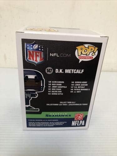 Dk Metcalf Aláírt Dedikált Seattle Seahwaks Fenevad Funko Pop BECKETT COA 6 - Dedikált NFL-Figurák