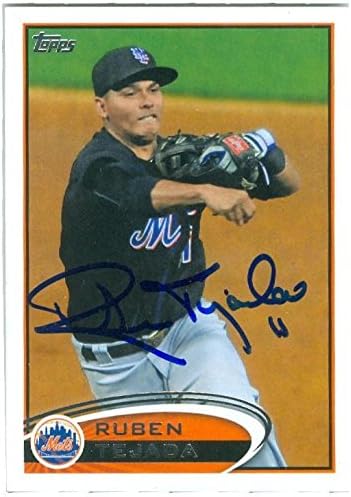 Ruben Tejada dedikált baseball kártya (New York Mets) 2012 Topps NYM12 - Baseball Asztalon Dedikált Kártyák