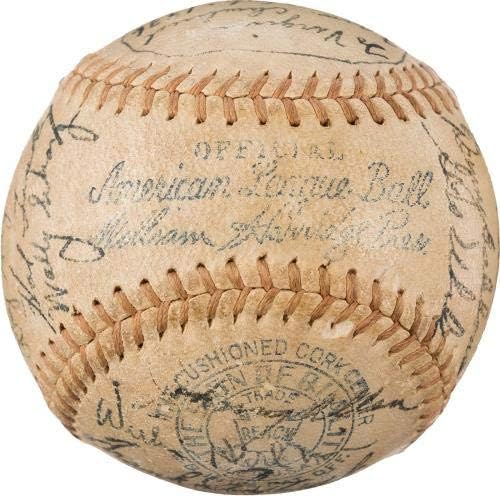 A Legjobb 1936 Cleveland indians Csapat Aláírt Baseball Bob Feller Újonc PSA DNS - Dedikált Baseball